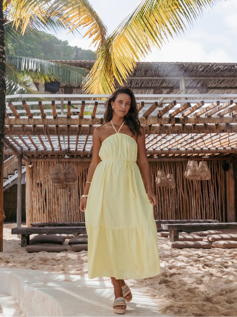 NEW Petal & Pup View Halterneck Maxi Dress